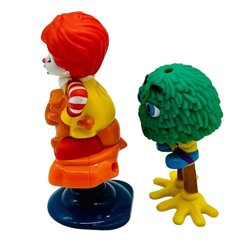 McDonalds‎ 1989 Funny Fry Friend Baby Ronald on Pogo Stick Happy Meal Toys